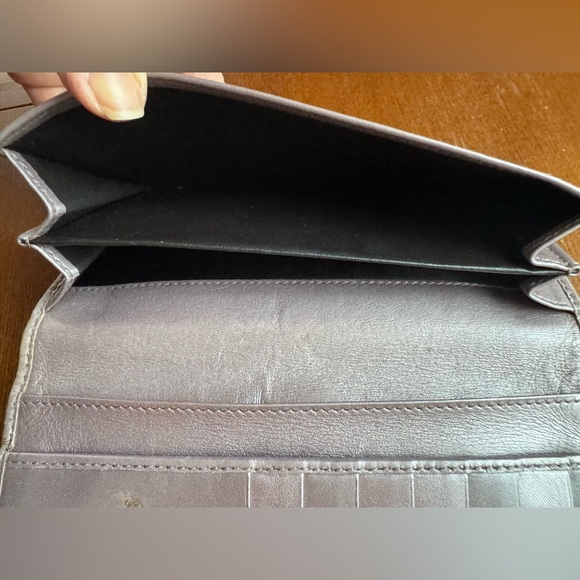 Gucci Guccissima GG Gold Heart Silver Leather Long Wallet W/COA - Picture 11 of 16